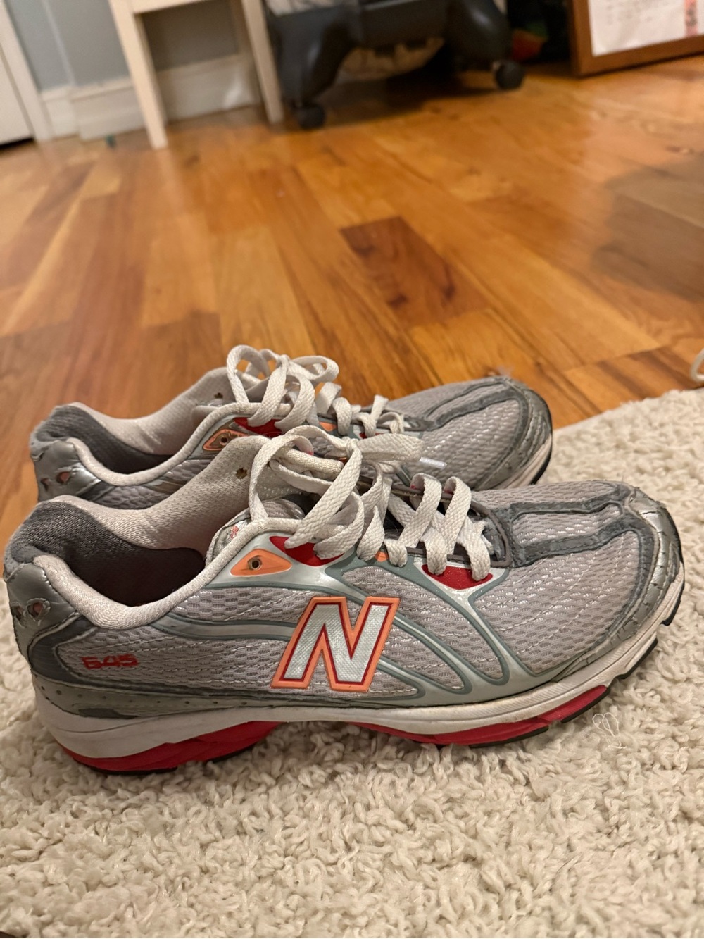 New Balance Gray and Coral Women's Running Shoes